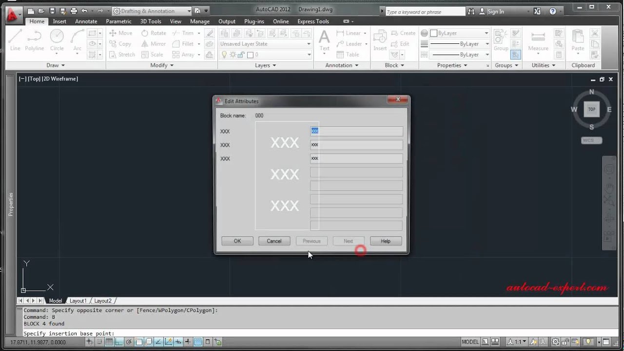 how to use attributes in autocad